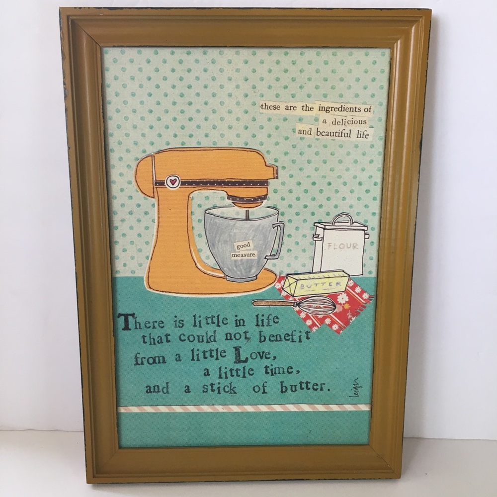 Curly girl design kitchen art sign yellow - Picture 1 of 7